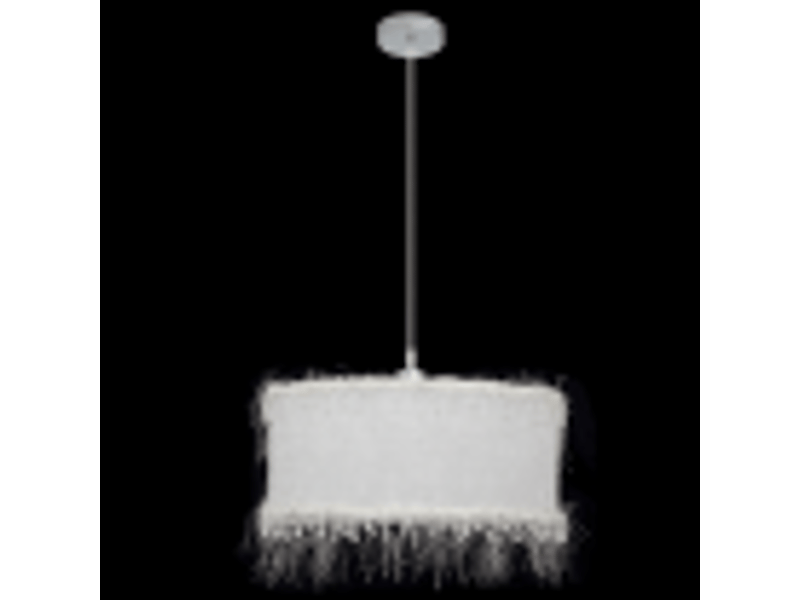  Colgante clásico abrila hilos, pantalla de hilos, 1 luz e27, blanco, ø 40 cm, altura regulable 40-100 cm 117594001 - Conforama D