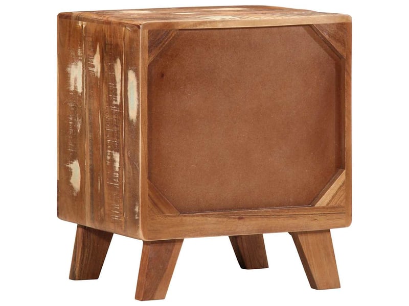  Lot de 2 table de chevet - cabinet de chevet - table de nuit 40x32x46 cm bois massif de récupération  - Conforama C