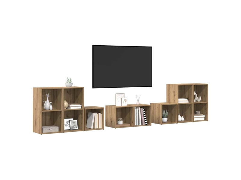  Ensemble de meubles tv 8 pc chêne artisanal bois d'ingénierie  - Conforama C