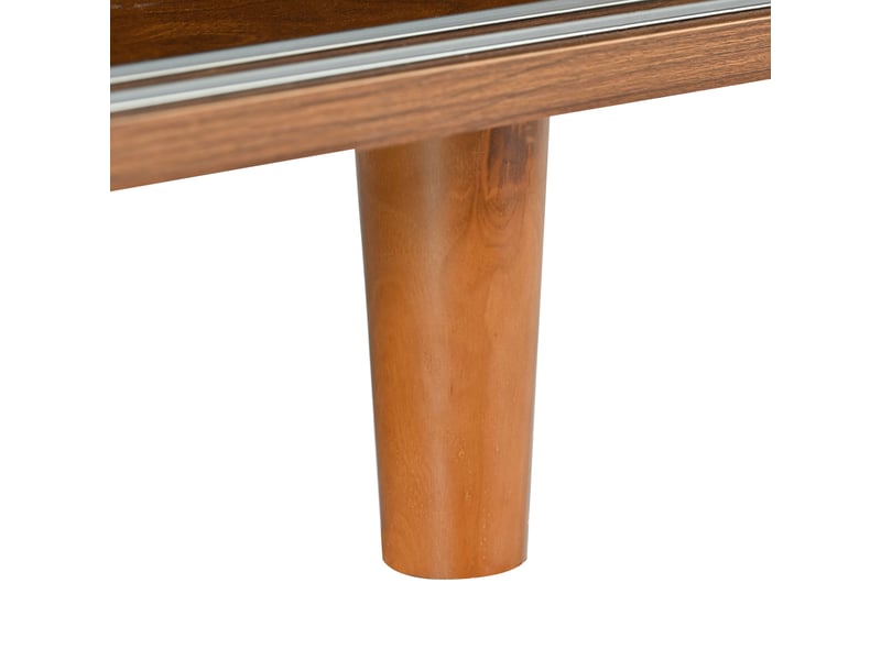 Buffet rotin, ensemble commode + meuble à chaussures couleur noyer, rangement multifonction pour salon - Conforama W