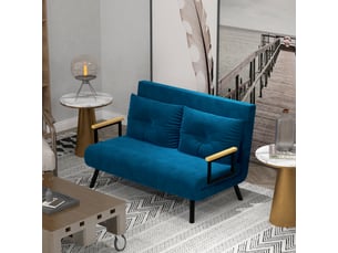 Fauteuil fixe  <strong></strong> Tissu bleu