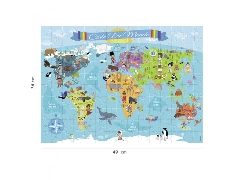  Puzzle 150 p - carte du monde 86806 - Conforama C