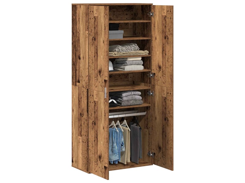 Haut armoire 80x39x178 cm bois d'ingénierie bois ancien - Conforama C