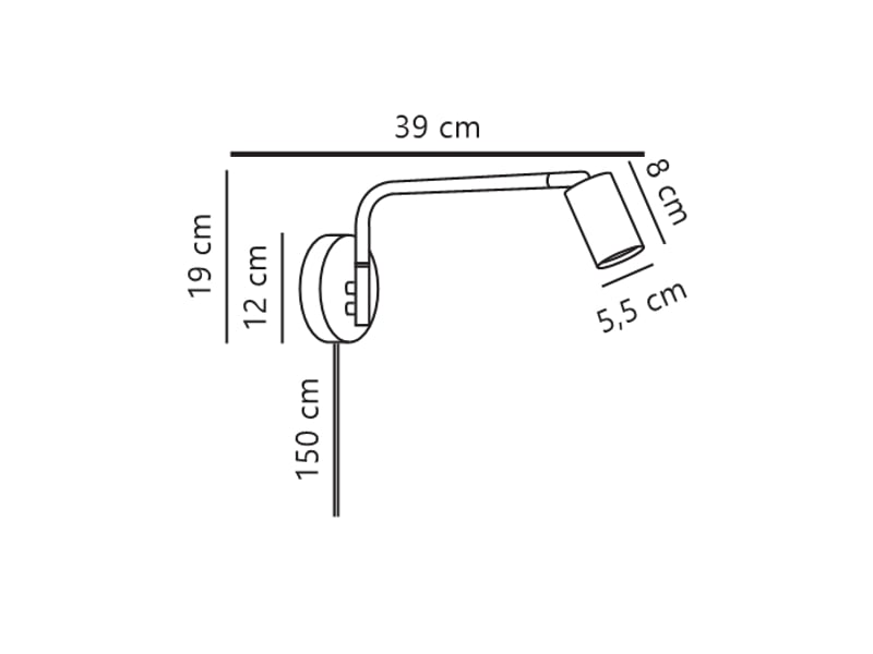  Applique murale spot long, explore en métal blanc, ip20, nordlux 2612481001 - Conforama E