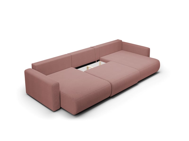 Canapé d'angle convertible 5 places welly u rose - Conforama B
