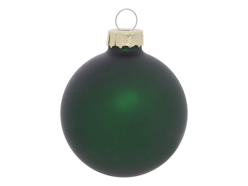  Kit de 10 boules de noël en verre rouge, or et vert d. 60 mm  - Conforama D