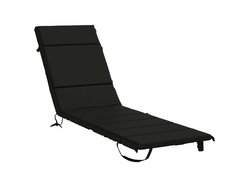  Coussin de transat, coussin pour bain de soleil gemert 100 % polyester noir 200 x 50 x 3 cm cf56176  - Conforama A