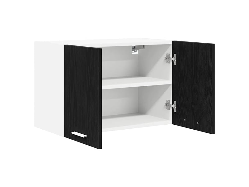  Lot de 2 armoires suspendues modernes grand espace de rangement 60 x 31 x 40 cm en bois d'ingénierie noir 02_0053212  - Conforama C