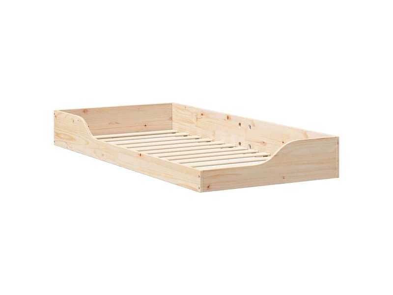  Lit simple- lit adulte -  cadre de lit marron 80 x 200 cm pin massif  - Conforama C