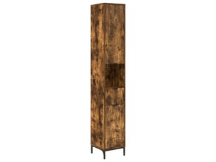 Cabinet de salle de bain, armoire salle de bain chêne fumé 31,5 x 33 x 190 cm cf65311