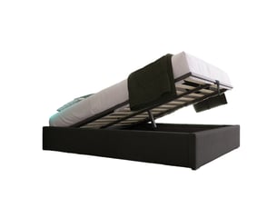 Lit coffre 90x190 cm WISHDOR coloris gris