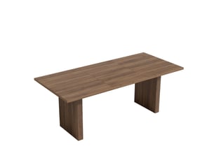 Table à manger extensible 140200x90 cm – noyer – 6 à 8 personnes, plateau rectangulaire épais, style épuré