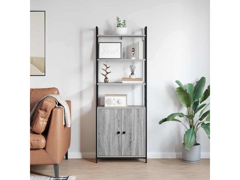  Bibliothèque 6 niveaux, armoire à livres 60 x 24 x 161 cm bois d'ingénierie shl8412  - Conforama D