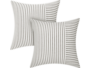 Lot de 2 housse de coussin - 16 x 16 cm, 2, beige patchwork