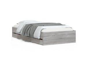 Lit simple 100x200 cm coloris gris