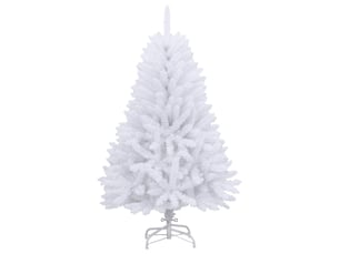 Sapin de noël - arbre de noël artificiel à charnières avec support blanc 150 cm