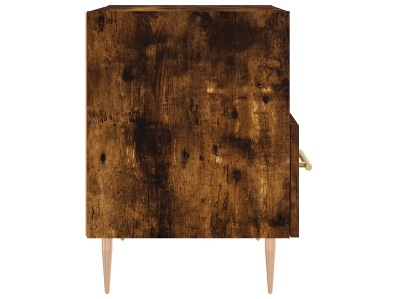  Table de chevet - cabinet de chevet - table de nuit chêne fumé 40x35x47,5 cm bois d’ingénierie  - Conforama D
