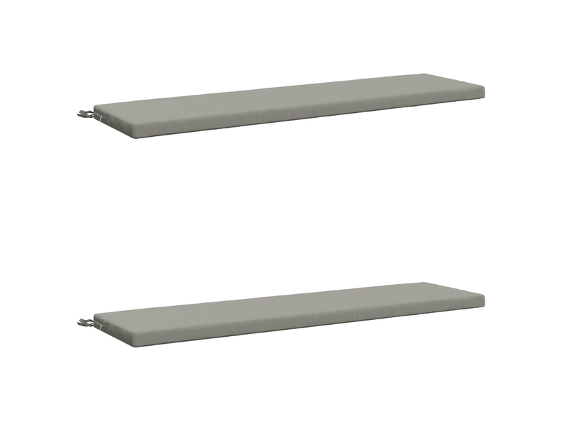  Lot de 2 coussins de banc, coussins d'assise soest 100 % polyester gris cf57260  - Conforama A