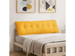 Coussin de dos, coussin de dossier jaune clair 160 x 50 cm tissu en velours côtelé cf54777