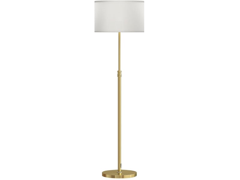  Lampadaire 40x40x168 cm avec télécommande, luminosité réglable, métal doré  - Conforama A