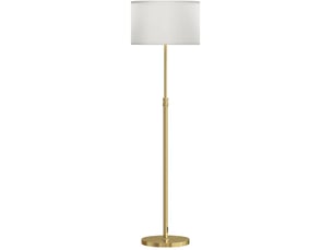 Lampadaire 40x40x168 cm avec télécommande, luminosité réglable, métal doré