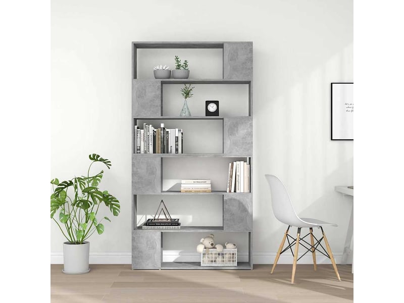  Bibliothèque, séparateur de pièce gris béton 100x24x188 cm  - Conforama C