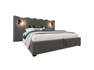 Lit coffre 160x200 cm    coloris beige