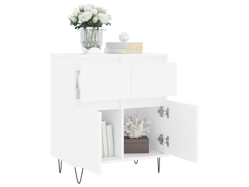  Buffet - bahut - meuble de rangement blanc 60x35x70 cm bois d'ingénierie  - Conforama D