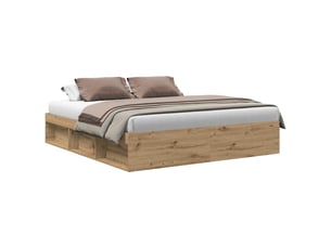 Lit 2 places 200x200 cm    coloris marron