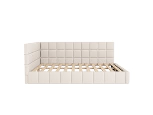 Lit banquette 160x200 cm <strong>ZOVIRA</strong>  <strong></strong> coloris beige