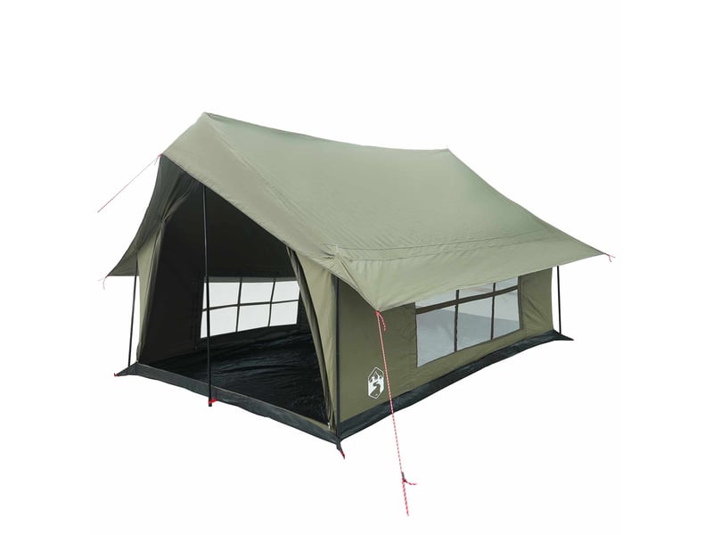 Tente de camping, tente cabane vert armée 340x246x210 cm polycoton - Conforama A