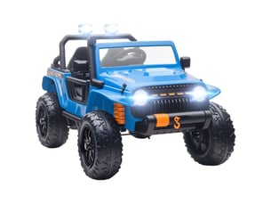 Voiture électrique enfant - batterie 12v - siège parent-enfant - télécommande 2,4g - musique via usbfm - lumières led