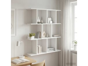 Étagère murale, étagère suspendue blanc 80 x 20 x 96 cm bois d'ingénierie cf42048