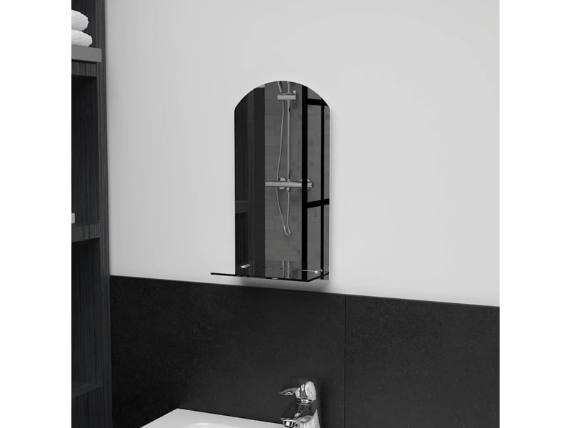  Miroir mural avec étagère 20x40 cm verre trempé cf62809  - Conforama B