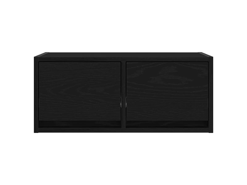  Meuble tv - banc tv - meuble de rangement chêne noir 60x31x25,5 cm bois d'ingénierie  - Conforama E