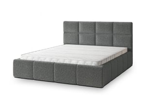 Lit coffre 180x200 cm <strong>MASSENO</strong> <strong></strong> coloris gris