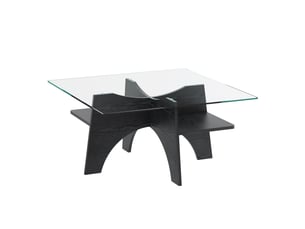 Table basse carré(e) coloris noir FLORAGRACE - 80 cmx80 cm
