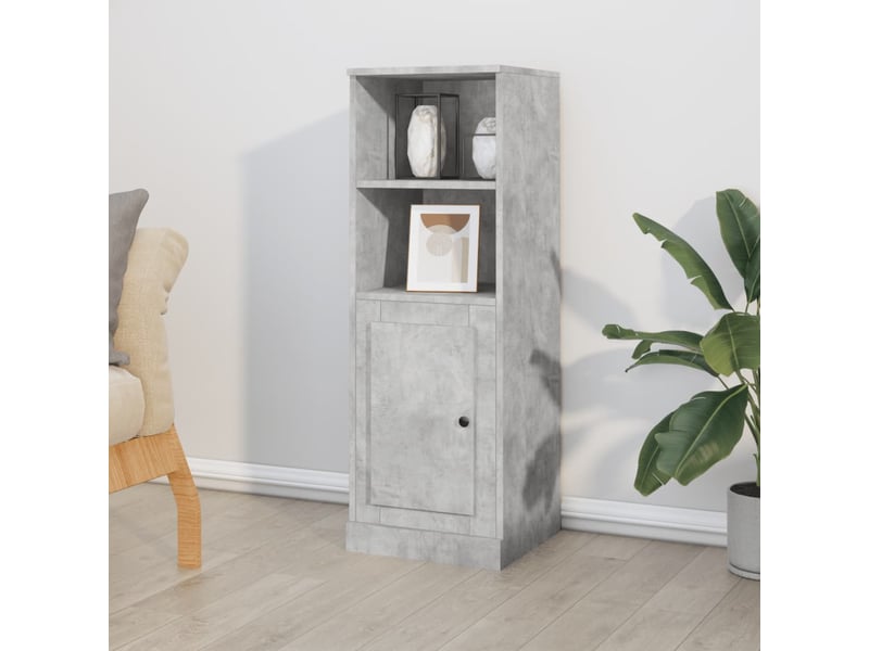  Buffet haut - bahut - meuble de rangement gris béton 36x35,5x103,5 cm bois d'ingénierie  - Conforama B