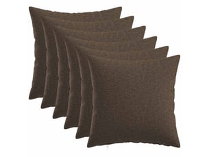 Lot de 6 coussins avec oreiller, coussins décoratifs heerlen taupe tissu cf50755