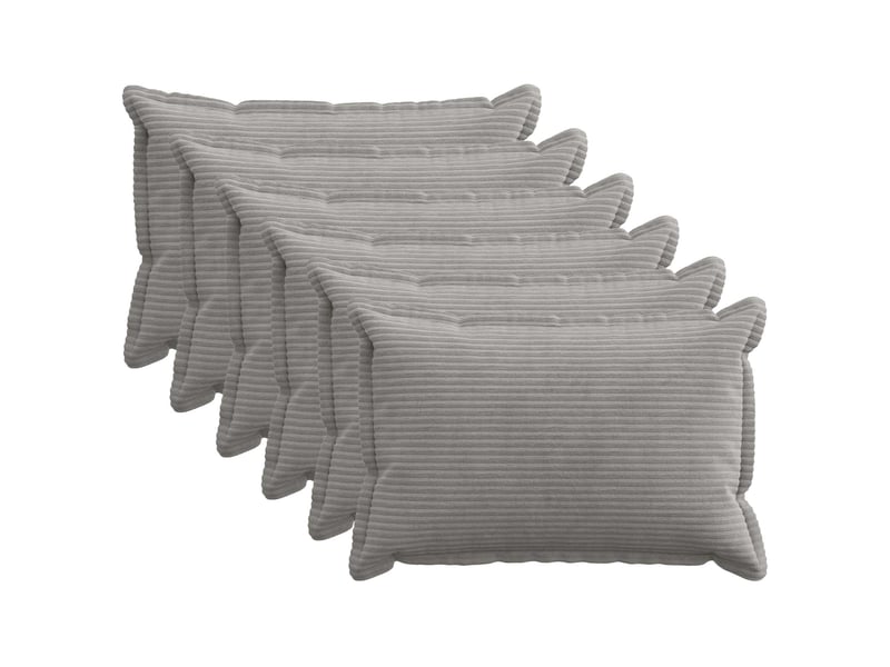  Lot de 6 housses de coussin houten gris clair 30 x 50 cm cf49821  - Conforama B