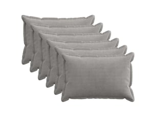 Lot de 6 housses de coussin houten gris clair 30 x 50 cm cf49821