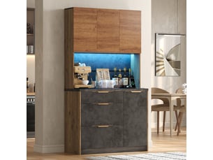 Buffet 4 porte(s)  3 tiroir(s) <strong></strong> <strong></strong> - 100 cm coloris naturel 