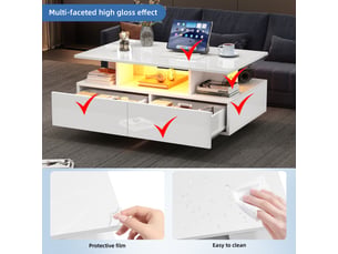 Table basse coloris blanc