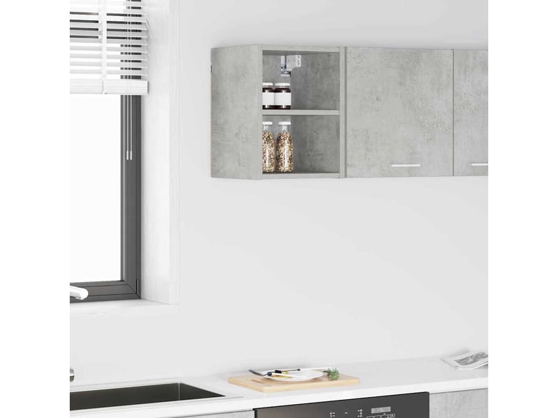  Meuble de rangement cuisine, armoire suspendue gris béton 30x29,5x40cm  - Conforama B