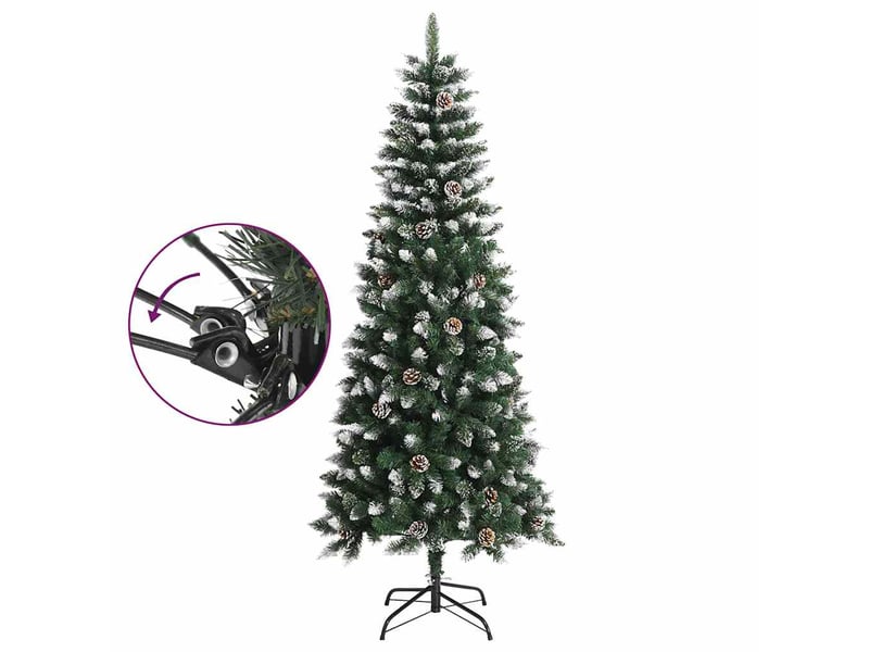 Sapin de noël - arbre de noël artificiel avec support vert 180 cm pvc  - Conforama C