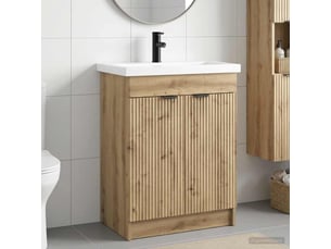 Ensemble de mobilier de salle de bain chêne artisanal shl4932