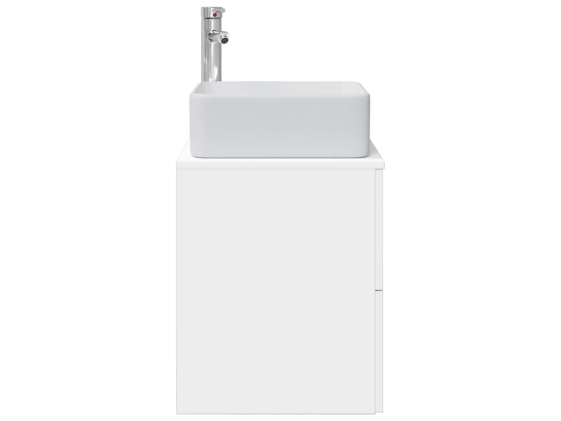  Vanité de lavabo mural, meuble de rangement blanc 49.5x41x63 cm shl2873  - Conforama D