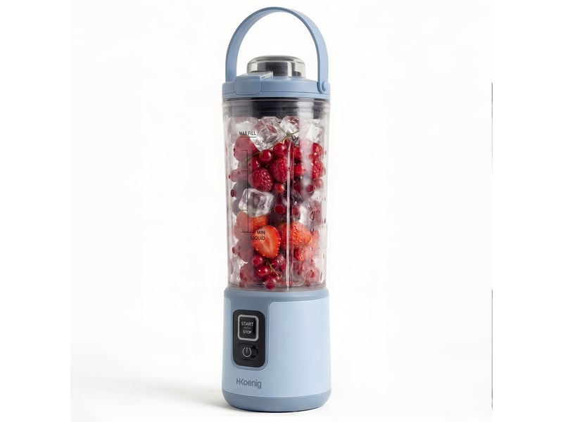  H.koenig mooth16 - mini blender portable sur batterie bleu pastel  - Conforama B