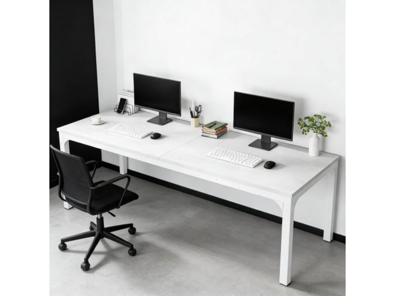  Table de salle à manger rectangulaire pour 6 à 8 personnes, style industriel, pour salle à manger, 200 × 70 × 75 cm  - Conforama C