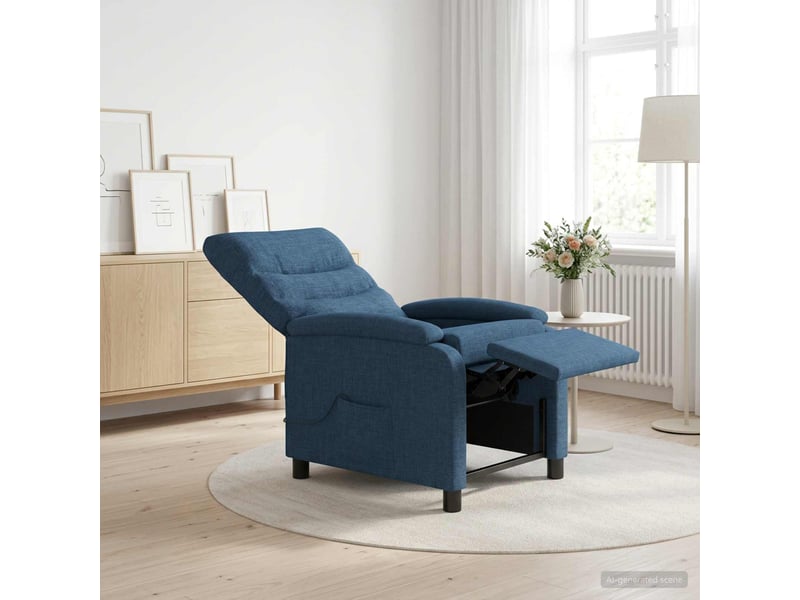 Vidaxl fauteuil de massage inclinable bleu tissu - Conforama B